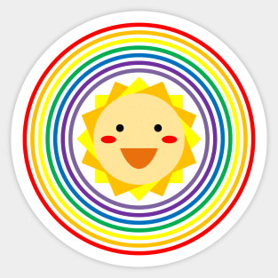 Rainbow Sunshine Sticker